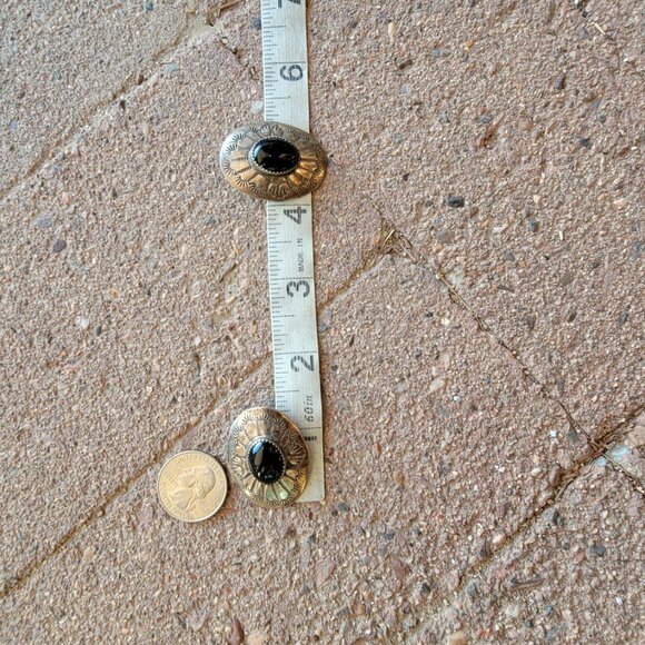 .Absolutely stunning vintage Native American handmade onyx stampwork large state - Picture 10 of 16